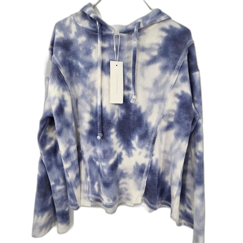 NWT Adyson Parker Blue Haze Tie Dye Hoodie Sweatshirt Women's XS Cozy Loungewear